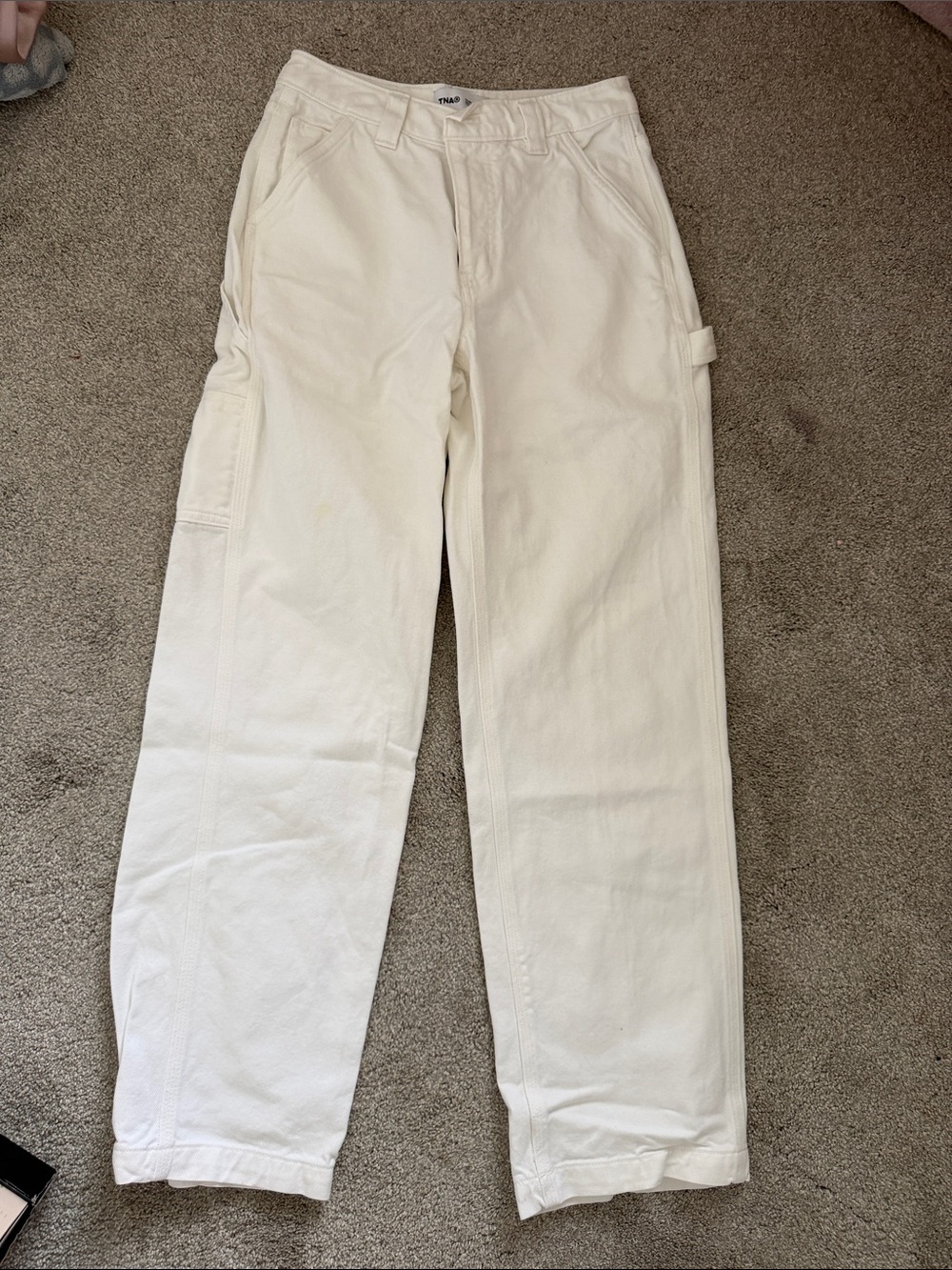 Aritzia Women's Straight Leg Jeans in Ivory